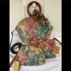 Patricia Nash•Meldola c/b Satchel,Savena & Cassini Wristlets•3 pc Set• NWT